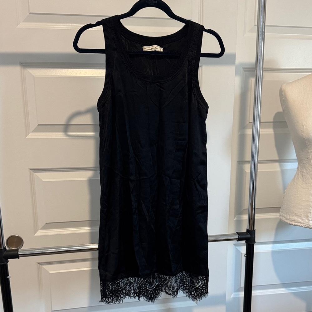 Abercrombie & Fitch Black Lace Hem Dress